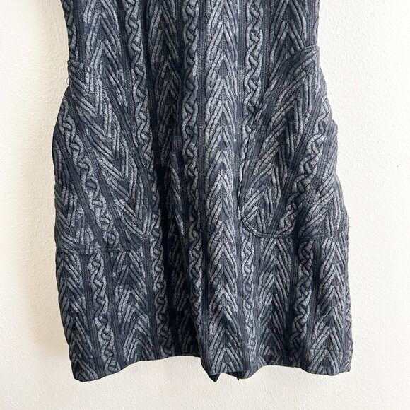 ANNELORE Textured Jacquard Mini Dress with Mock Neck & Sculpted Pockets - Picture 8 of 9